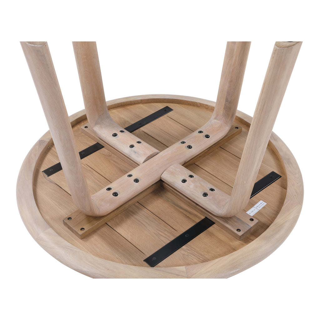 MALIBU ROUND DINING TABLE  WHITE OAK