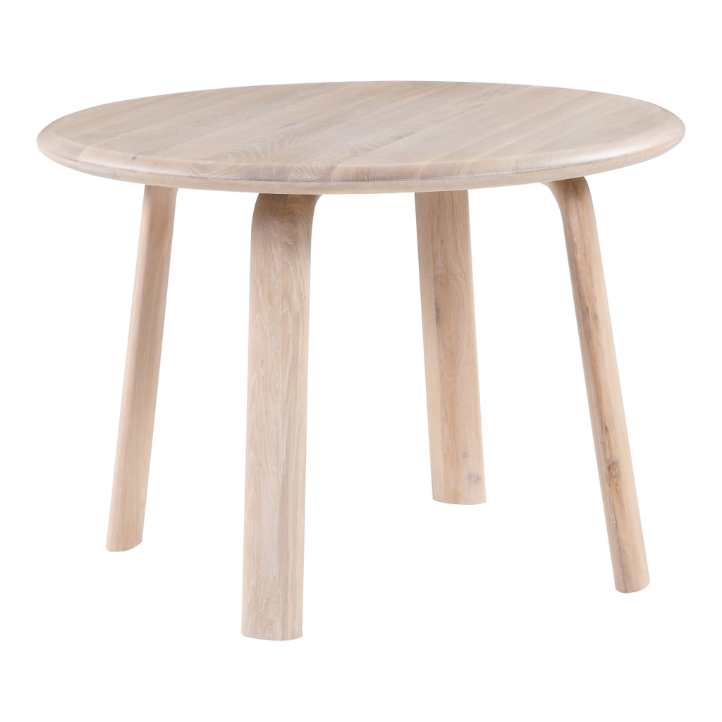 MALIBU ROUND DINING TABLE  WHITE OAK