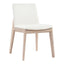 DECO OAK DINING CHAIR WHITE PVC-M2