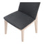 DECO OAK DINING CHAIR DARK GREY-M2