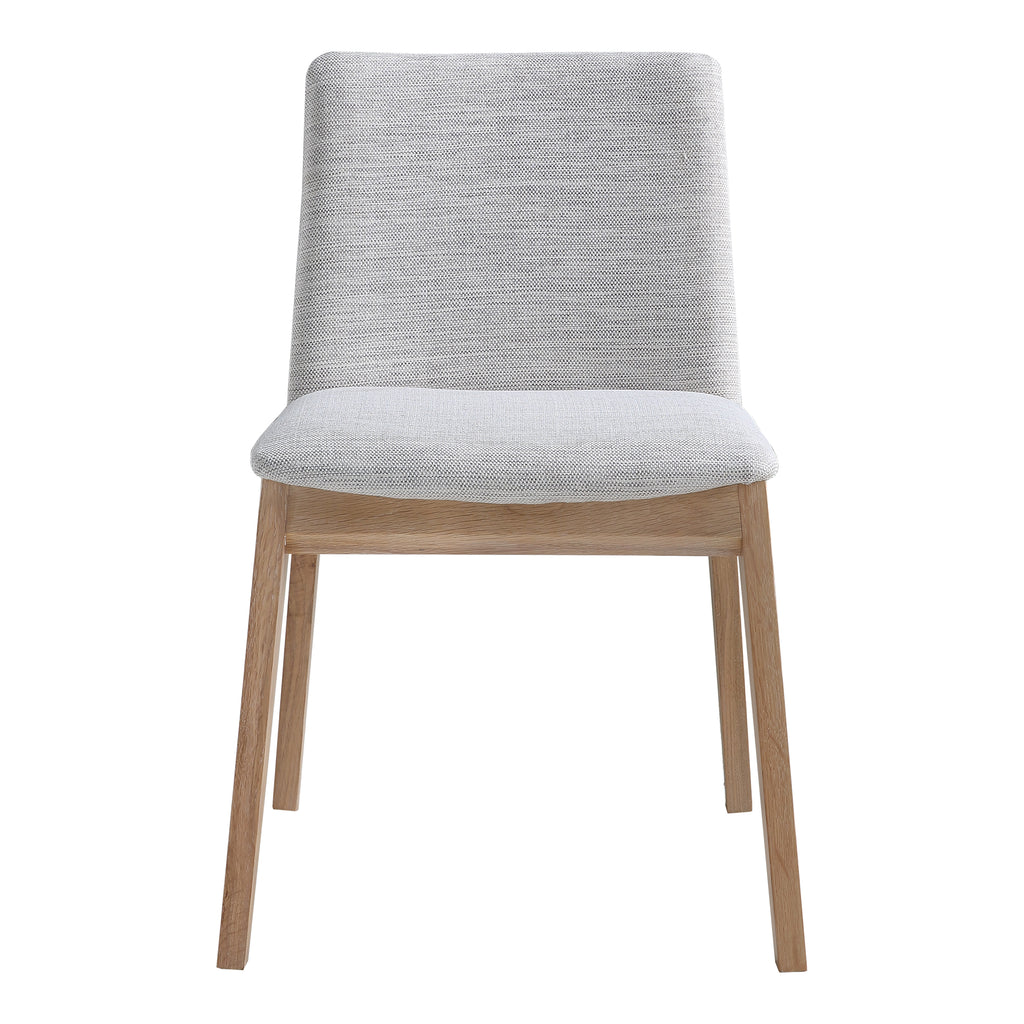 DECO OAK DINING CHAIR LIGHT GREY-M2