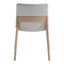 DECO OAK DINING CHAIR LIGHT GREY-M2