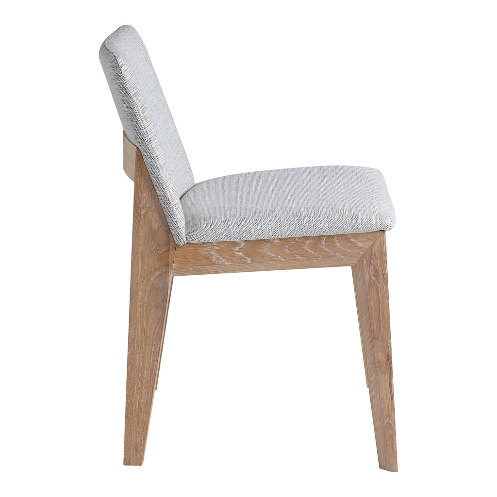 DECO OAK DINING CHAIR LIGHT GREY-M2