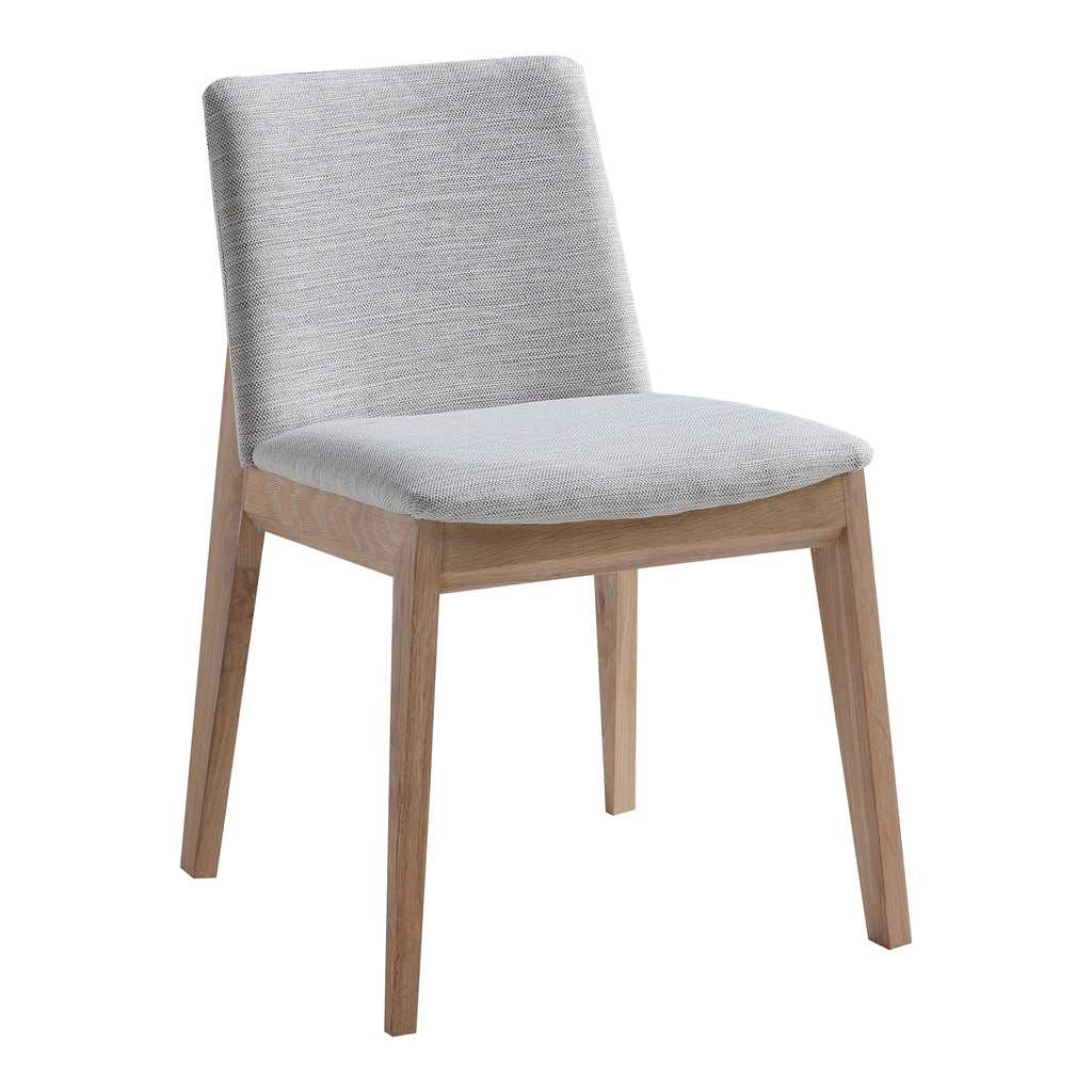 DECO OAK DINING CHAIR LIGHT GREY-M2