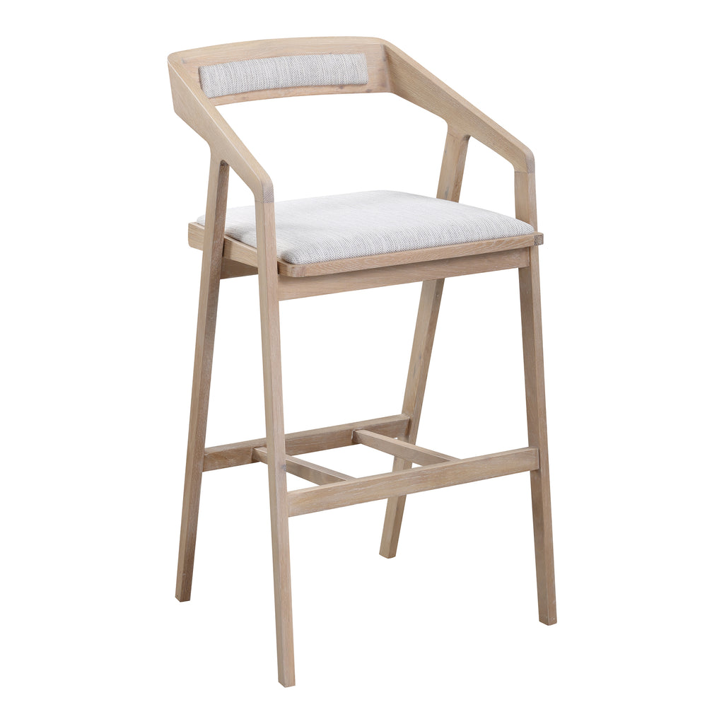 PADMA OAK BARSTOOL LIGHT GREY