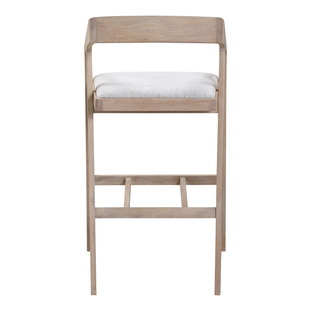 PADMA OAK BARSTOOL LIGHT GREY