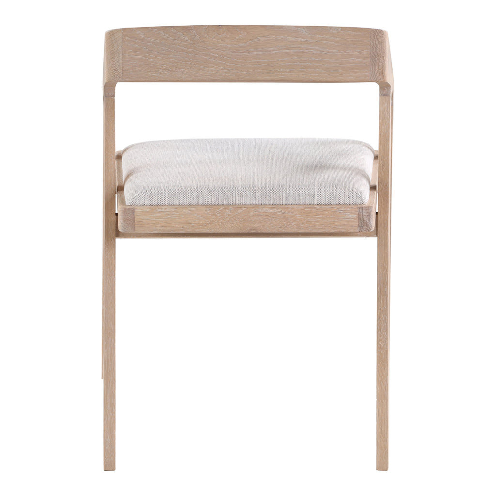 PADMA OAK ARM CHAIR LIGHT GREY