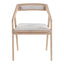 PADMA OAK ARM CHAIR LIGHT GREY