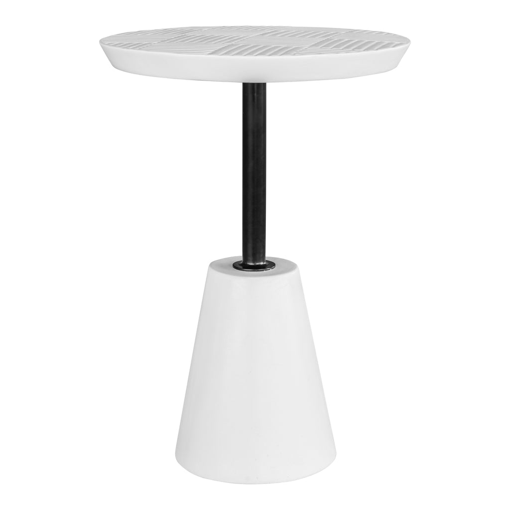 FOUNDATION OUTDOOR ACCENT TABLE WHITE