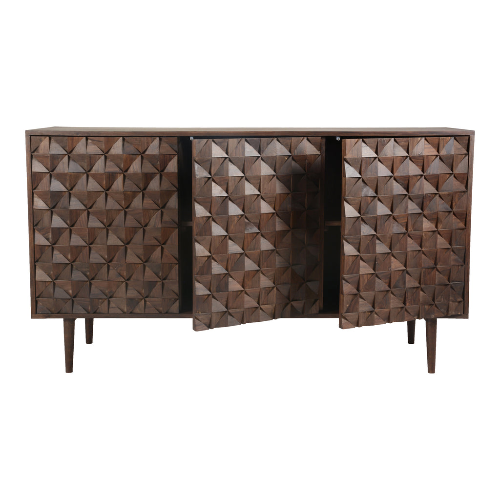 PABLO 3 DOOR SIDEBOARD BROWN