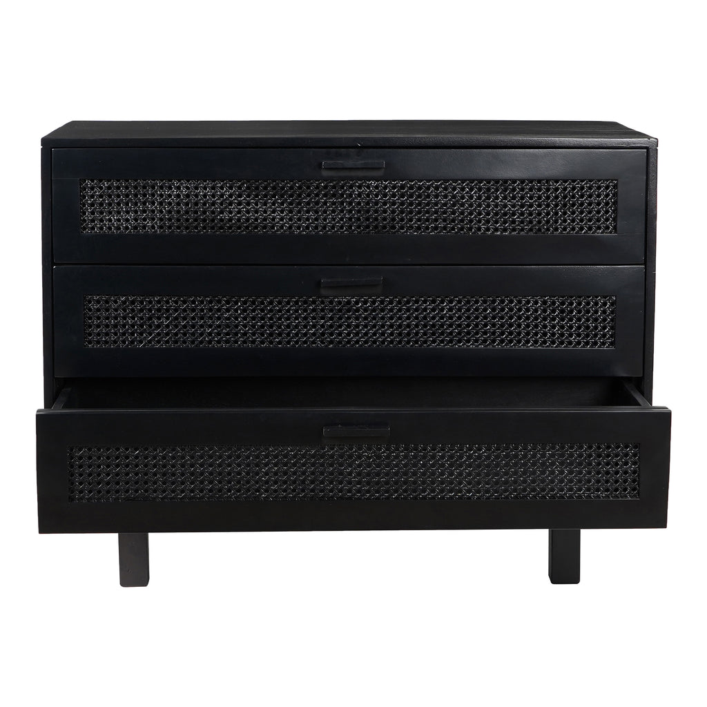 ASHTON 3 DRAWER CHEST BLACK