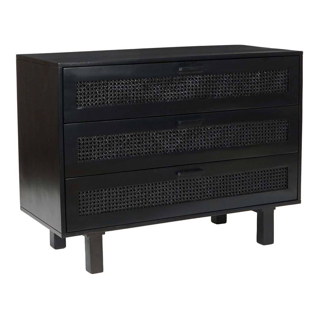 ASHTON 3 DRAWER CHEST BLACK