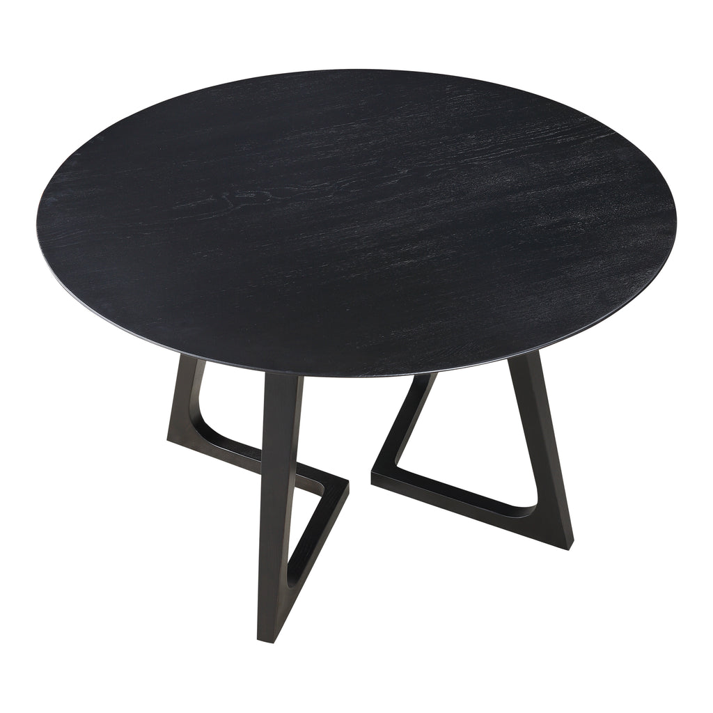 GODENZA DINING TABLE ROUND BLACK ASH