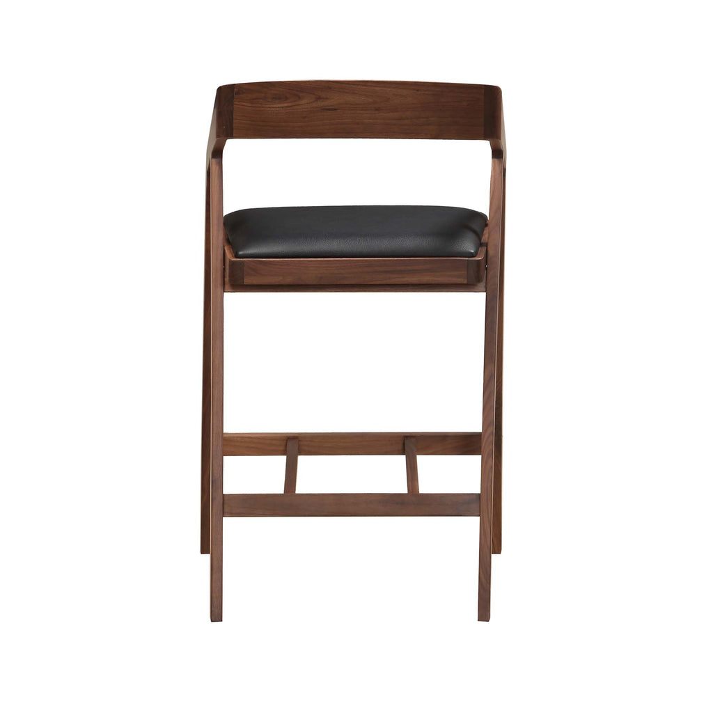 PADMA COUNTER STOOL BLACK VEGAN LEATHER