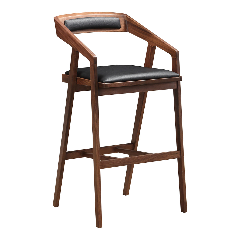 PADMA BARSTOOL BLACK VEGAN LEATHER