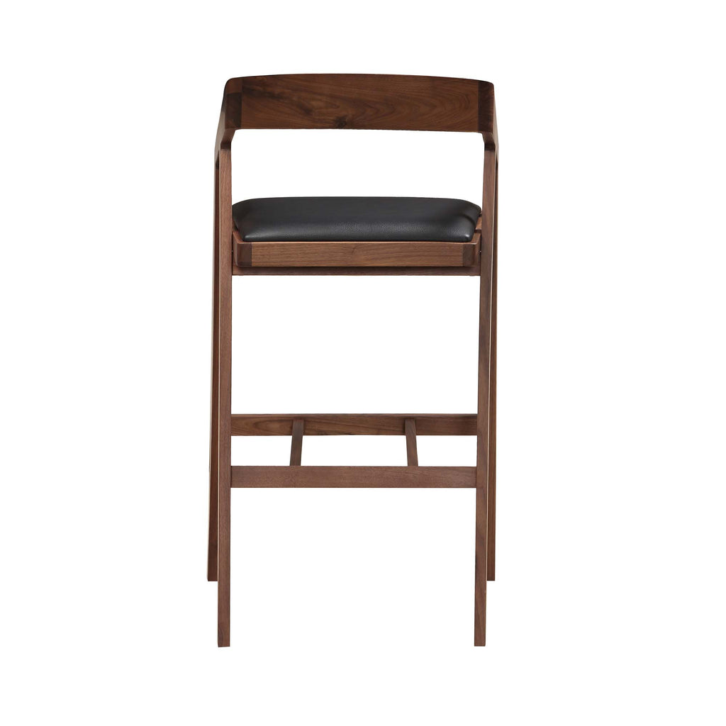 PADMA BARSTOOL BLACK VEGAN LEATHER