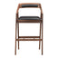 PADMA BARSTOOL BLACK VEGAN LEATHER