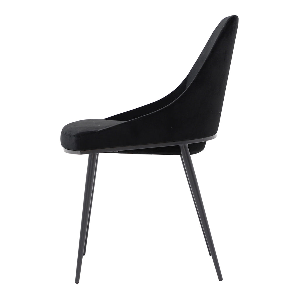 SEDONA DINING CHAIR SHADOWED BLACK VELVET-M2