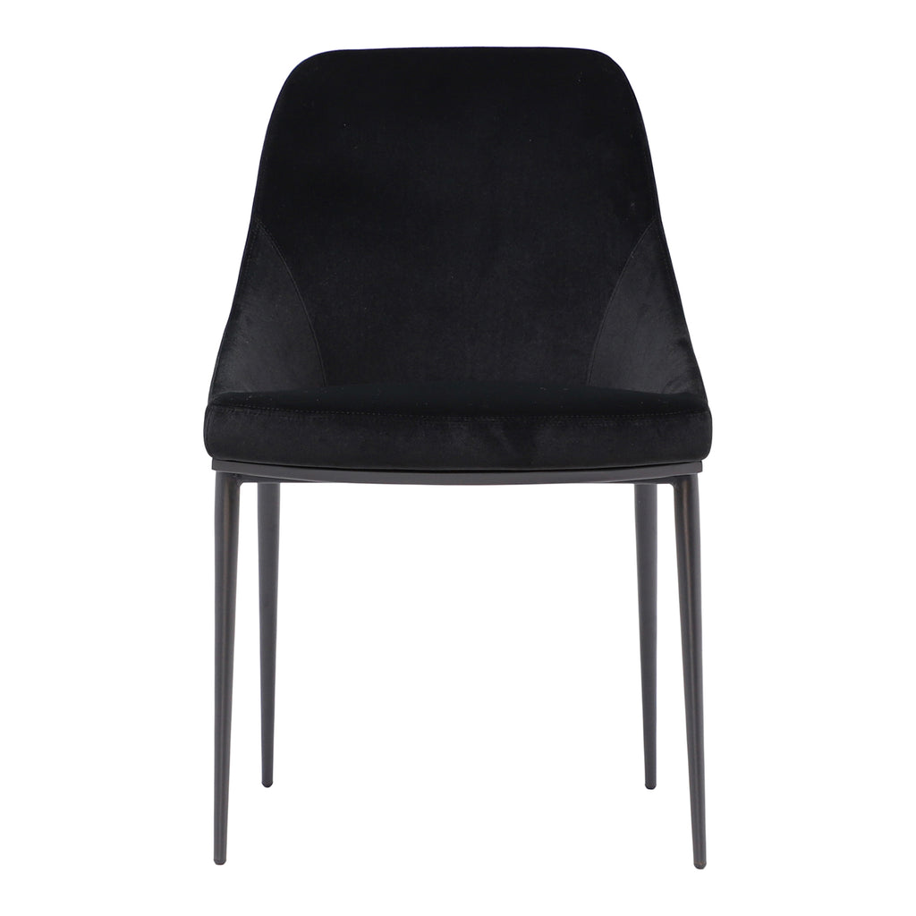 SEDONA DINING CHAIR SHADOWED BLACK VELVET-M2