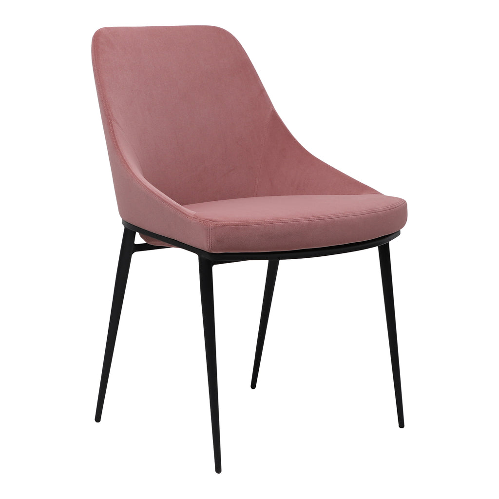 SEDONA DINING CHAIR PINK VELVET-M2