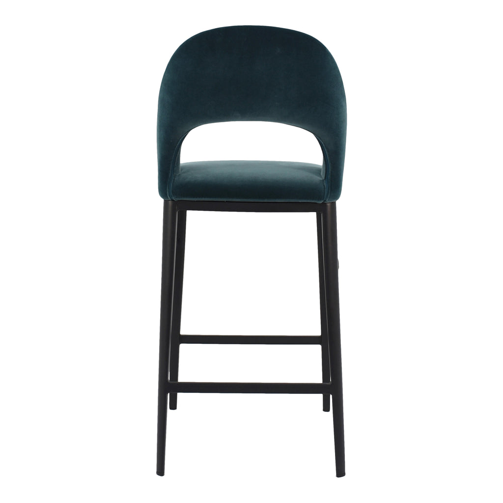 ROGER COUNTER STOOL TEAL VELVET