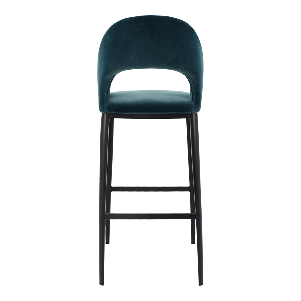 ROGER BARSTOOL TEAL VELVET