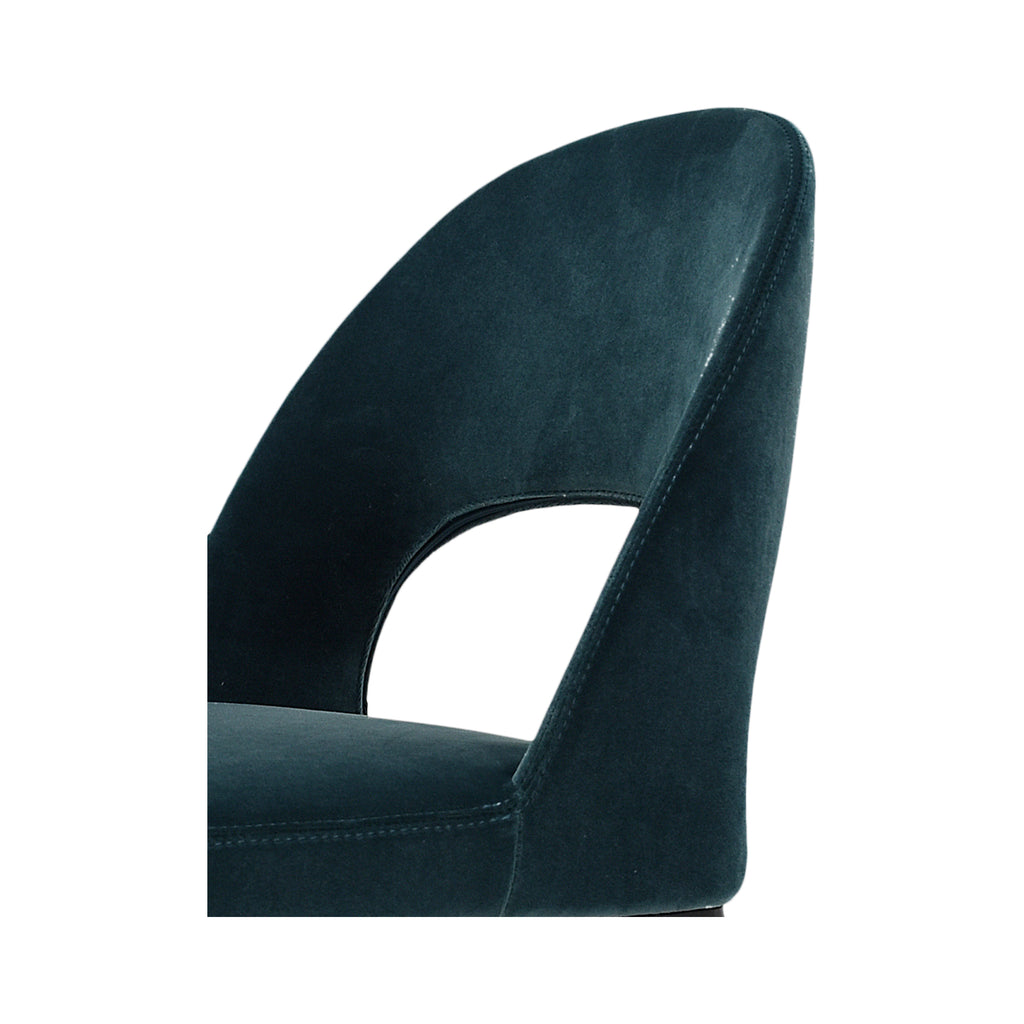 ROGER BARSTOOL TEAL VELVET