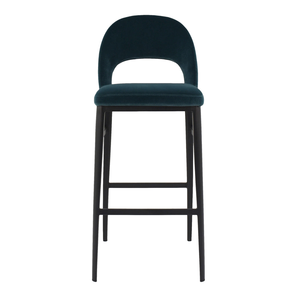 ROGER BARSTOOL TEAL VELVET