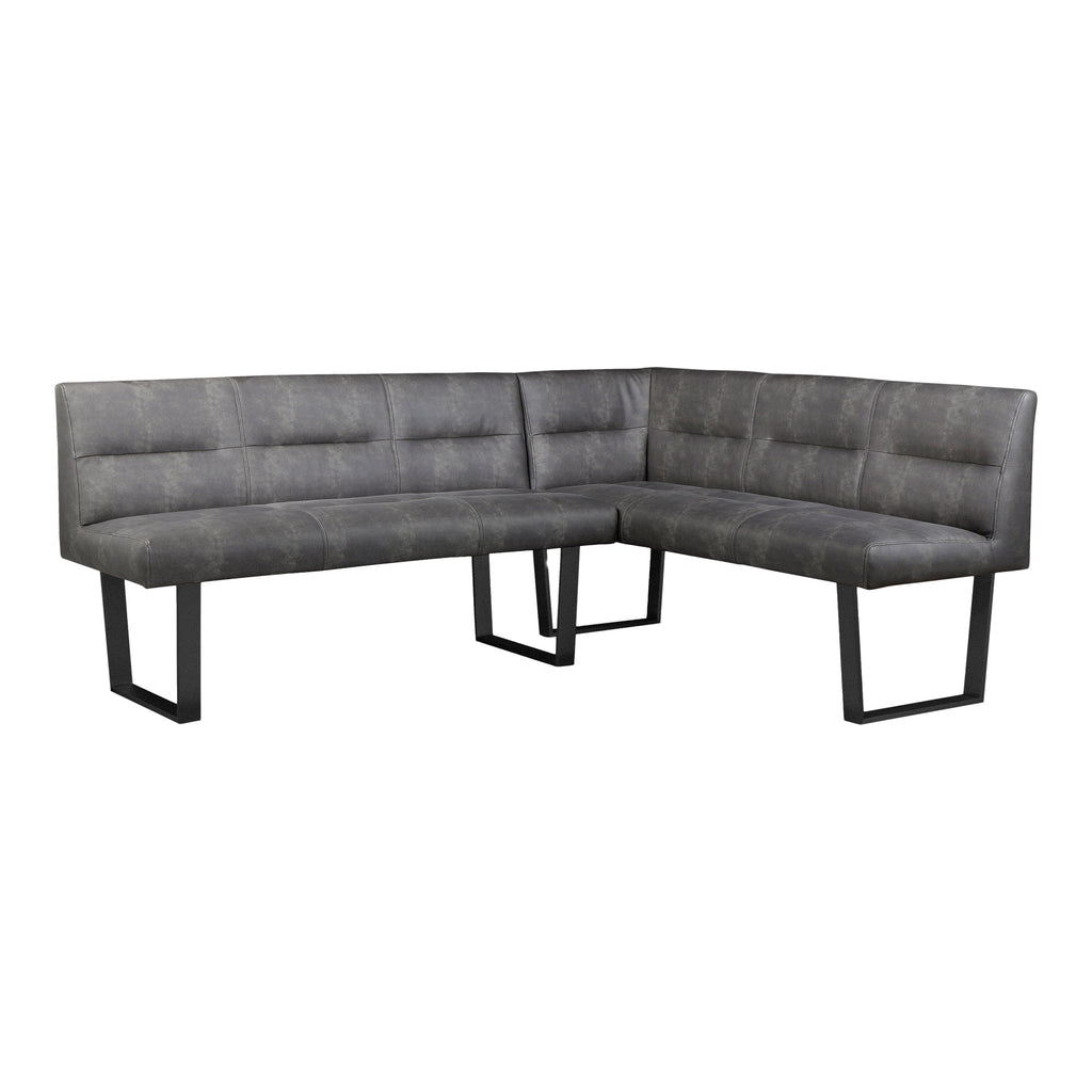 HANLON CORNER BENCH DARK GREY