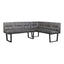 HANLON CORNER BENCH DARK GREY