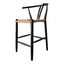 VENTANA BARSTOOL BLACK AND NATURAL