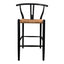 VENTANA BARSTOOL BLACK AND NATURAL