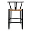 VENTANA COUNTER STOOL BLACK AND NATURAL