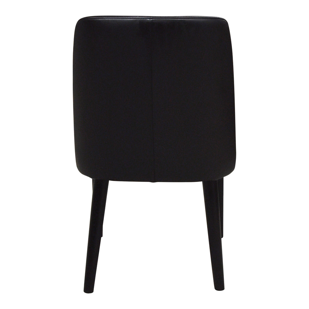 FITCH LEATHER DINING CHAIR BLACK-M2