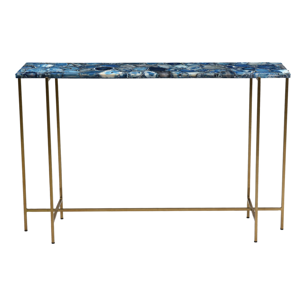 BLUE AGATE CONSOLE TABLE