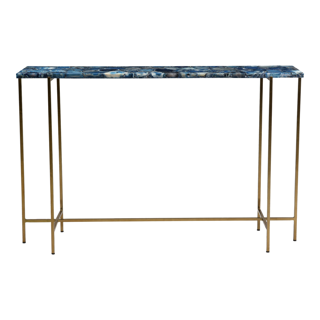 BLUE AGATE CONSOLE TABLE