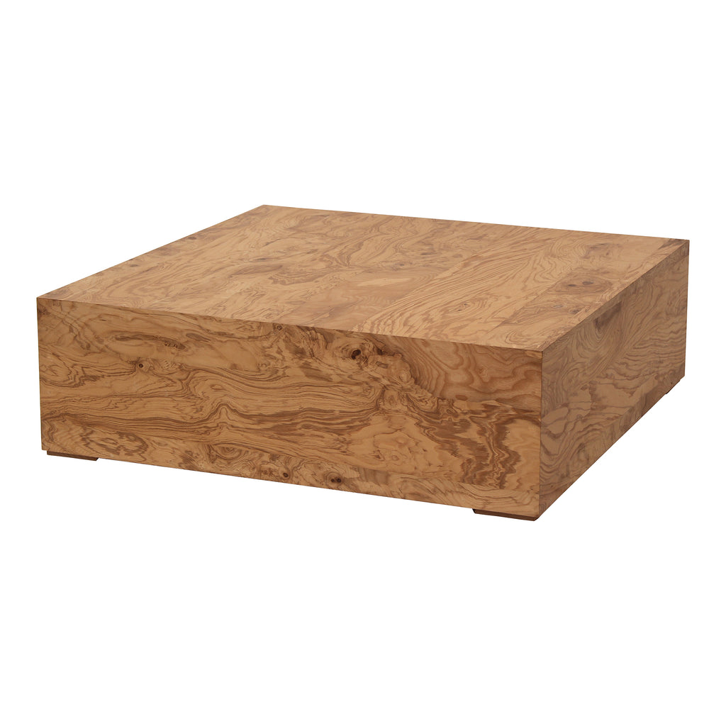 NASH COFFEE TABLE HONEY BROWN BURL