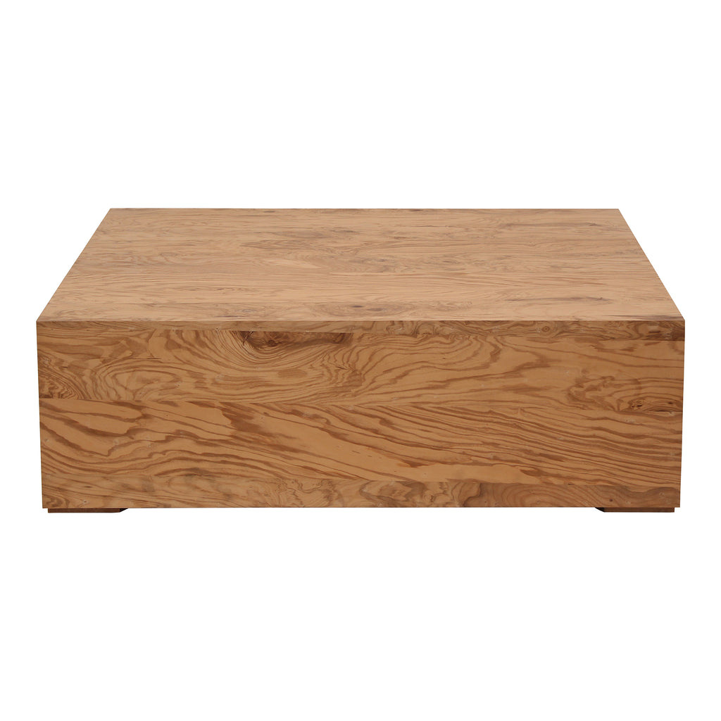 NASH COFFEE TABLE HONEY BROWN BURL