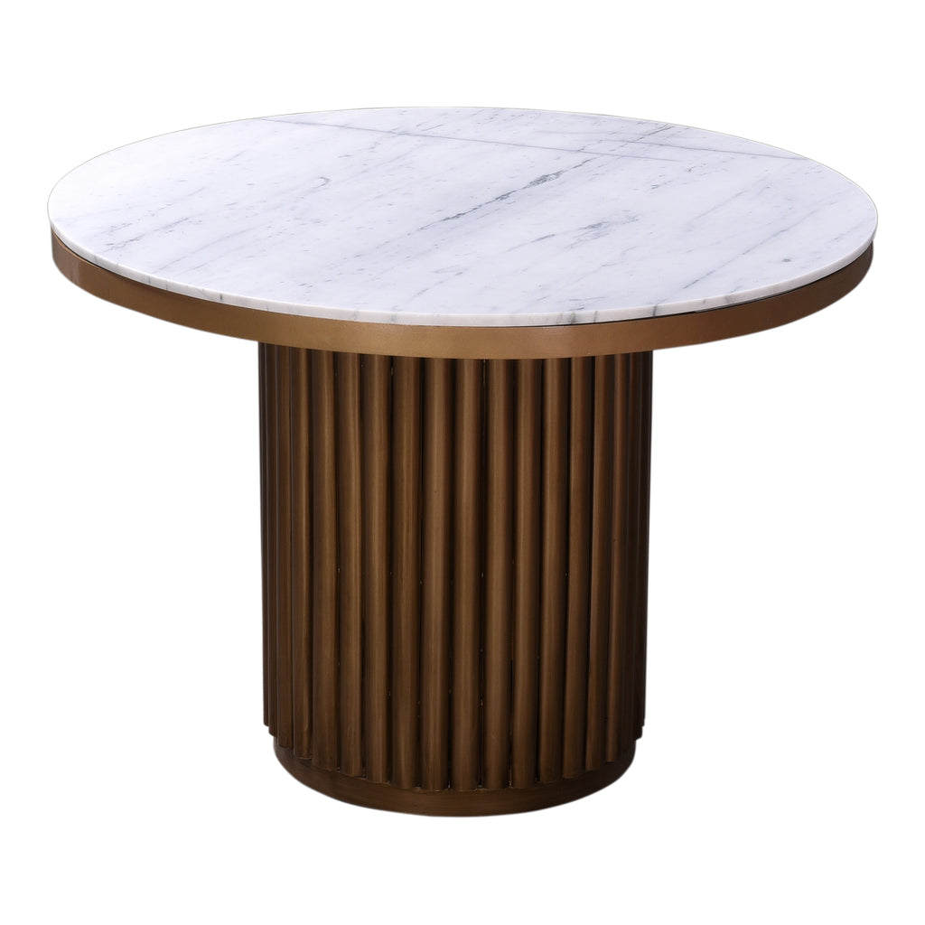 TOWER DINING TABLE WHITE MARBLE