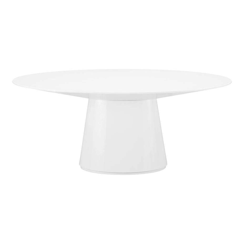 OTAGO OVAL DINING TABLE WHITE