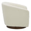 OSCY SWIVEL CHAIR VEGAN SHEARLING WHITE