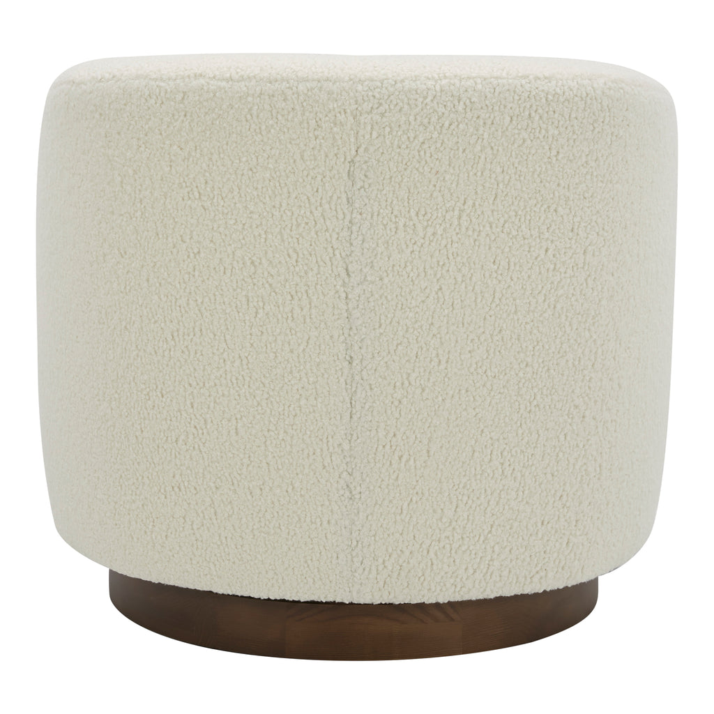 OSCY SWIVEL CHAIR VEGAN SHEARLING WHITE