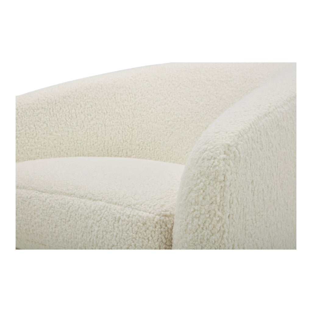 OSCY SWIVEL CHAIR VEGAN SHEARLING WHITE