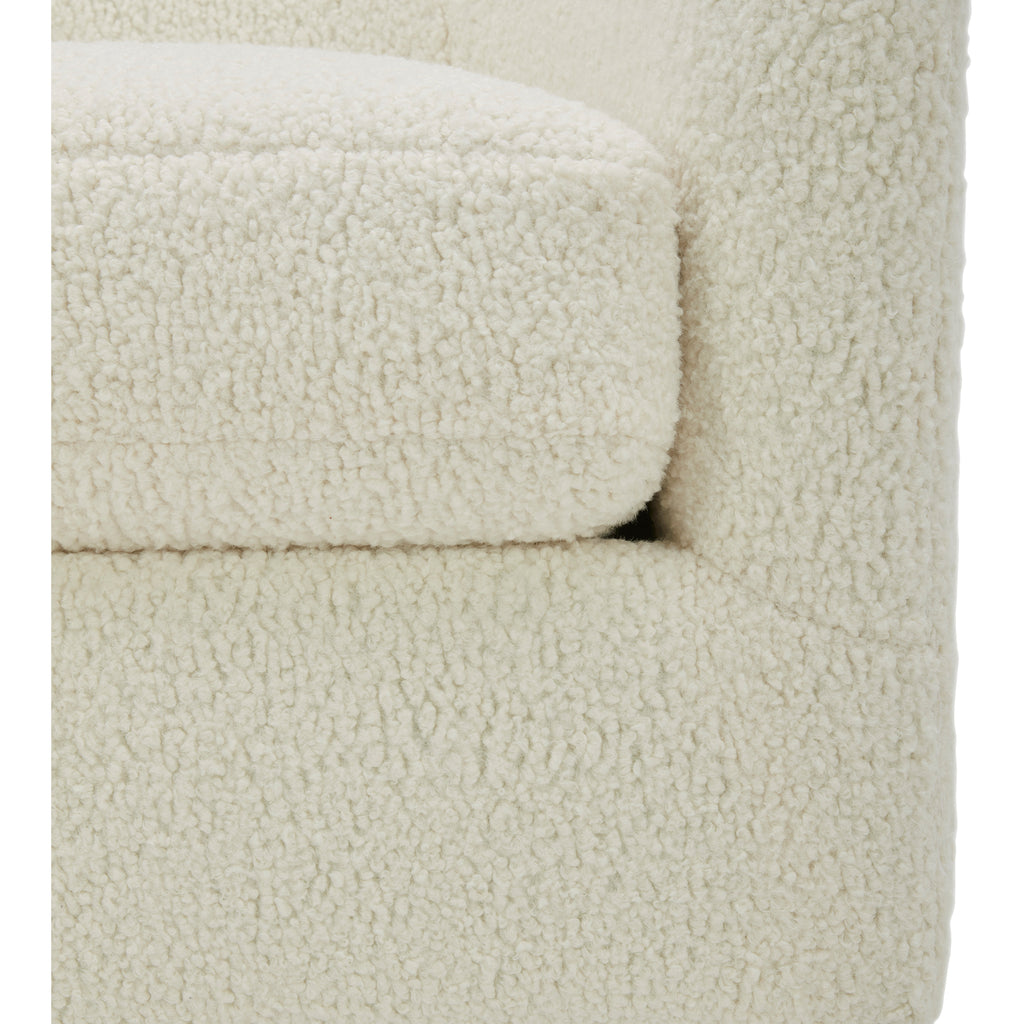 OSCY SWIVEL CHAIR VEGAN SHEARLING WHITE