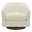 OSCY SWIVEL CHAIR VEGAN SHEARLING WHITE