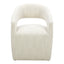 BARROW ROLLING DINING CHAIR PERFORMANCE FABRIC WHITE MIST