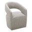 BARROW ROLLING DINING CHAIR PERFORMANCE FABRIC GREY STORM