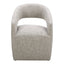 BARROW ROLLING DINING CHAIR PERFORMANCE FABRIC GREY STORM