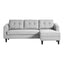 BELAGIO SOFA BED WITH CHAISE LIGHT GREY RIGHT