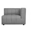 LYRIC ARM CHAIR RIGHT GREY